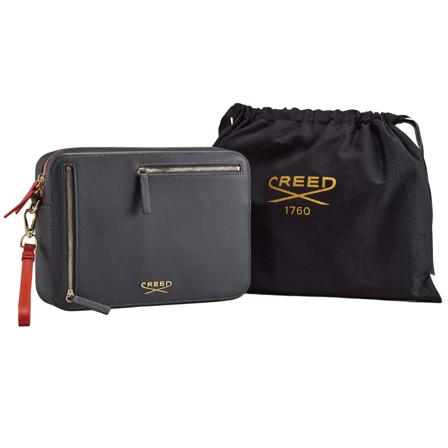 Graphite Large Leather Travel Companion